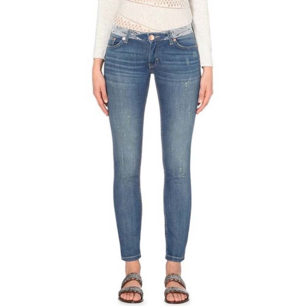 Maje embellished slim fit jean